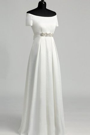 Robe de mariée vintage chic décontracté avec manche courte avec perle - Photo 4