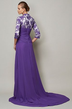 Robe de soirée avec décoration dentelle de princesse en chiffon ligne a avec perle - Photo 2