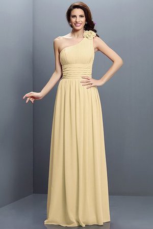 Prinzessin One Schulter Reißverschluss Bodenlanges Sittsames Brautjungfernkleid - Bild 6