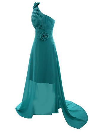 Vestido de Dama de Honor de Corte Recto de Lujoso de Largo de Rosetón Acentuado - Foto 5