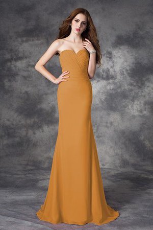 Robe demoiselle d'honneur longue naturel de sirène avec chiffon ruché - Photo 20