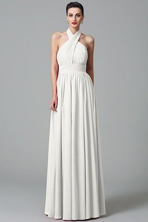 Robe demoiselle d'honneur a-ligne de princesse de lotus de dos nu avec chiffon - Photo 16