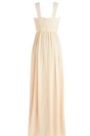 Robe demoiselle d'honneur elégant en chiffon jusqu'au sol avec zip ruché - Photo 3