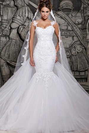 Abito da Sposa Coda A Strascico Corto sensuale in Pizzo Elegante in pizzo con Ricamo - Foto 1