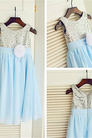 Chiffon Prinzessin Empire Taille Paillette Paillettenbesetztes Blumenmädchenkleid - Bild 1