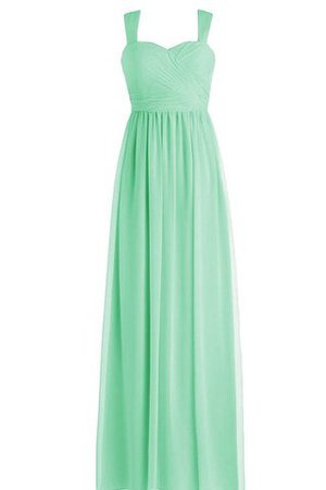 Robe demoiselle d'honneur elégant en chiffon jusqu'au sol avec zip ruché - Photo 1