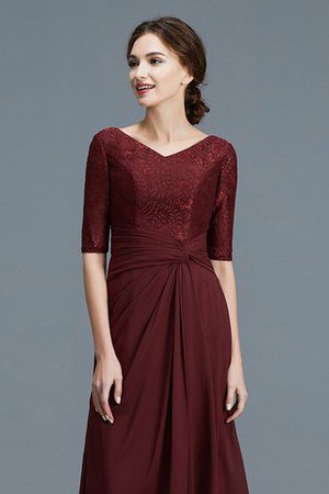 Abito mamma Sposa A-Line Principessa con Mezze Maniche A Terra in Chiffon - Foto 7