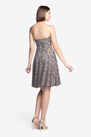 Elegante Vestido de Dama de Honor de Corte-A de Escote sin tirantes de Corto - Foto 8