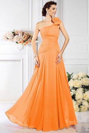 Chiffon Prinzessin Bodenlanges Brautjungfernkleid mit Plissierungen ohne Ärmeln - Bild 23