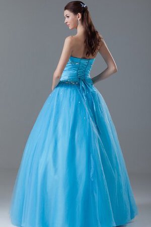 Abito Quinceanera decorato Cuore Ball Gown Allacciato con Increspato - Foto 4