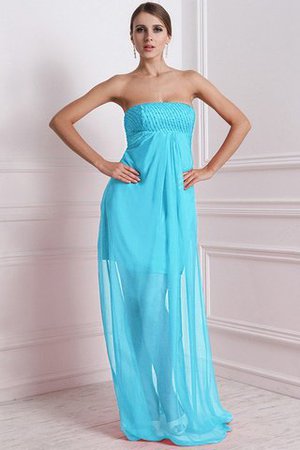 Robe demoiselle d'honneur avec chiffon a-ligne avec zip avec perle de bustier - Photo 2