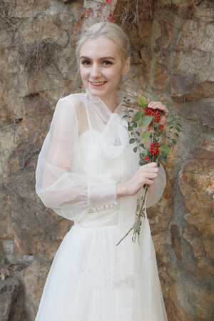 Robe de mariée joli en satin extensible sage naturel longue - Photo 8