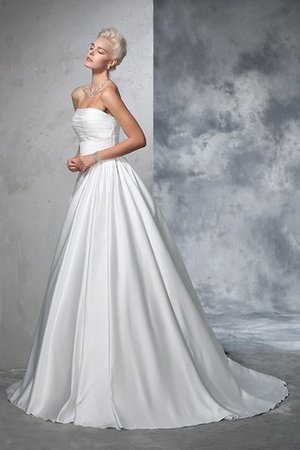 Satin Zeitloses Duchesse-Linie Anständiges Brautkleid mit Empire Taille - Bild 4