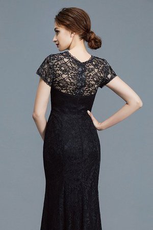 Kurze Ärmeln Meerjungfrau Bodenlanges Brautmutterkleid mit Schaufel Ausschnitt mit Bordüre - Bild 8
