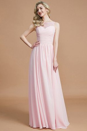 Robe demoiselle d'honneur de col bateau de princesse avec chiffon a-ligne ruché - Photo 27