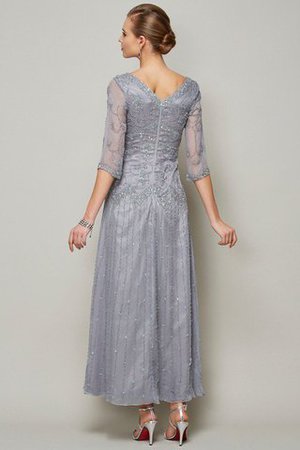 Robe mère de mariée longue avec perle en 1/2 manche manche nulle maillot - Photo 2