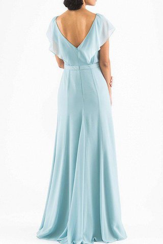 Robe demoiselle d'honneur facile vintage de lotus en chiffon longueru au niveau de sol - Photo 2