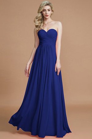 Natürliche Taile Prinzessin Bodenlanges Brautjungfernkleid ohne Ärmeln mit Herz-Ausschnitt - Bild 30