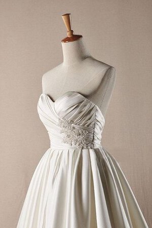 Abito da Sposa in pizzo con Increspature radiosa A Terra A-Line con Perline - Foto 1