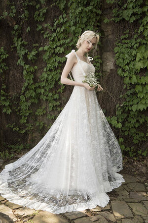Vestido de Novia de Largo de Abalorio de Tiras anchas de Emocionante - Foto 5