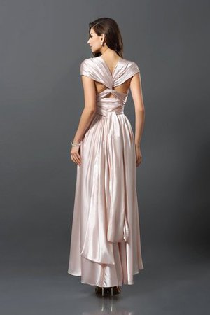 Robe demoiselle d'honneur bref satin comme soie asymétrique de fourreau haut bas - Photo 41
