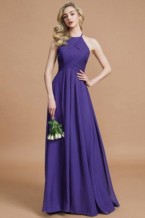 Natürliche Taile Prinzessin Reißverschluss Gerüschtes Bodenlanges Brautjungfernkleid - Bild 29
