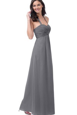 Robe demoiselle d'honneur long croisade ruché de tour de ceinture en haute - Photo 3
