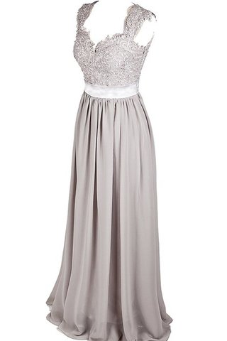 Vestido de Dama de Honor de Corte-A en Gasa de Espalda Descubierta de Apliques - Foto 2