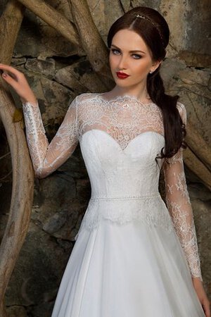 Abito da Sposa A-Line originale con Maniche Lunghe Lungo Spazzola Treno medievale - Foto 3