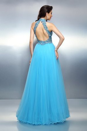 Vestido de Noche de Corte princesa en Satén de Largo de Escote con cuello Alto - Foto 2