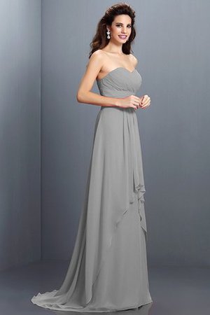 A Linie Ärmellos Prinzessin Sittsames Brautjungfernkleid mit Reißverschluss - Bild 27