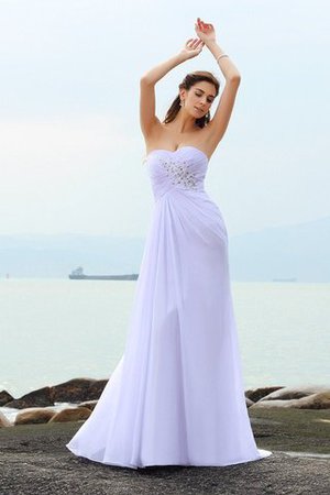 Robe de mariée longue vintage avec perle avec sans manches en chiffon - Photo 1