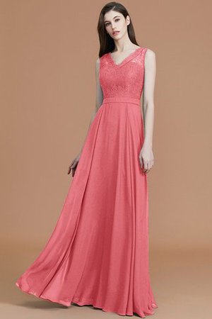 A Linie Prinzessin Normale Taille Ärmelloses Bodenlanges Brautjungfernkleid - Bild 34