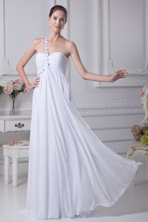 Plissiertes Seeküste Reißverschluss bezauberndes swing bodenlanges Brautkleid - Bild 4