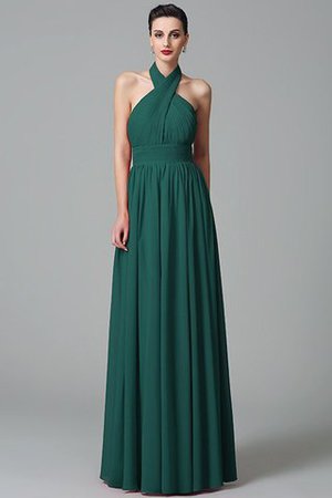 Robe demoiselle d'honneur a-ligne de princesse de lotus de dos nu avec chiffon - Photo 7