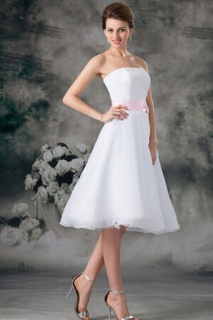 Robe douce seize en organza a-ligne avec sans manches de bustier - Photo 5