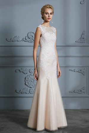 Sweep Train Meerjungfrau Stil Anmutig Attraktives Brautkleid mit Applikation - Bild 5