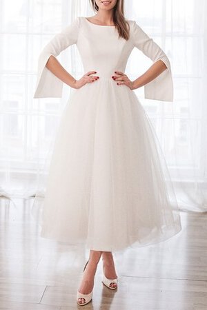 Robe de mariée textile en tulle a salle intérieure onirique fermeutre eclair courte - Photo 1