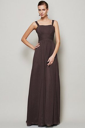 Robe demoiselle d'honneur longue plissage avec zip longueur au ras du sol en chiffon - Photo 7