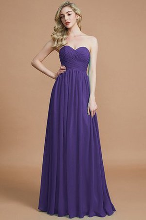 Herz-Ausschnitt Chiffon Ärmelloses Normale Taille Brautjungfernkleid mit hoher Tailler - Bild 29