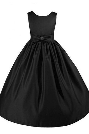 Robe de cortège enfant manche nulle ligne a col u profond avec nœud - Photo 1