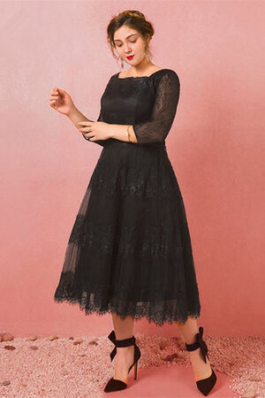 Beliebt A-Linie Modernes Ballkleid mit Quadrat Ausschnitt mit Rücken Schnürung - Bild 3