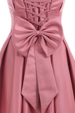 Normale Taille plissiertes Ärmelloses trägerloser Ausschnitt A-Line mini Brautjungfernkleid - Bild 4