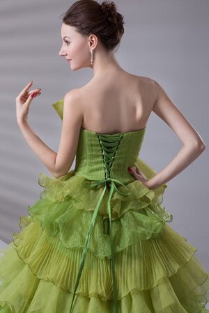 Robe de quinceanera de bustier de lotus avec gradins avec nœud - Photo 7