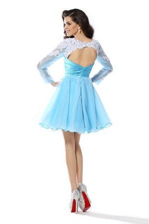 Schaufel-Ausschnitt Lange Ärmeln Empire Taille Prinzessin Glamouröses Cocktailkleid - Bild 2
