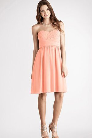 Chiffon Herz-Ausschnitt gerüschtes kurzes Brautjungfernkleid - Bild 13