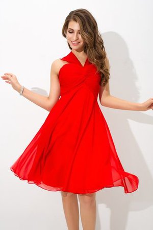 Plissiertes Spaghetti Träger Ärmelloses Prinzessin Formelles Cocktailkleid - Bild 1