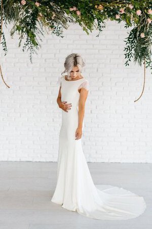 Abito da Sposa in pizzo con Manica Corte Romantico A Terra Cappellino Formale E Informale - Foto 2