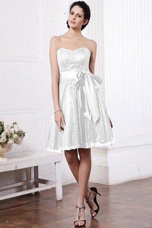 Vestido de Dama de Honor de Corte princesa de Corte-A de Escote Corazón con Cintas - Foto 28