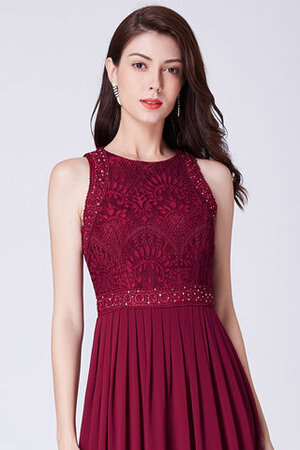 Abito da damigella in chiffon pudica formale e informale alla moda in pizzo con perline - Foto 8